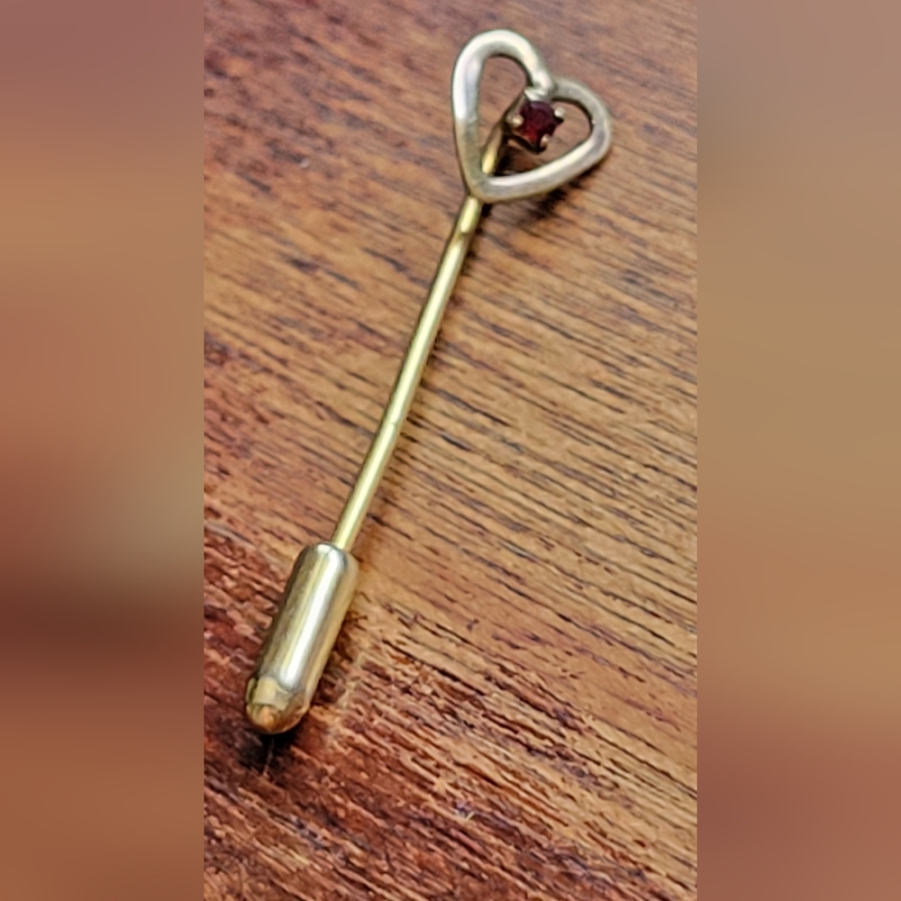 Vintage Ruby Hat Pin